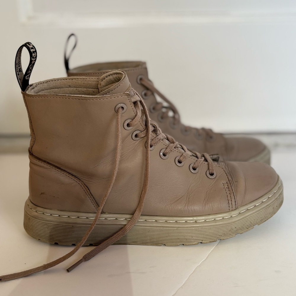 Dr. Martens Air Wair 8 ring lace up boot - limited edition color - blush taupe